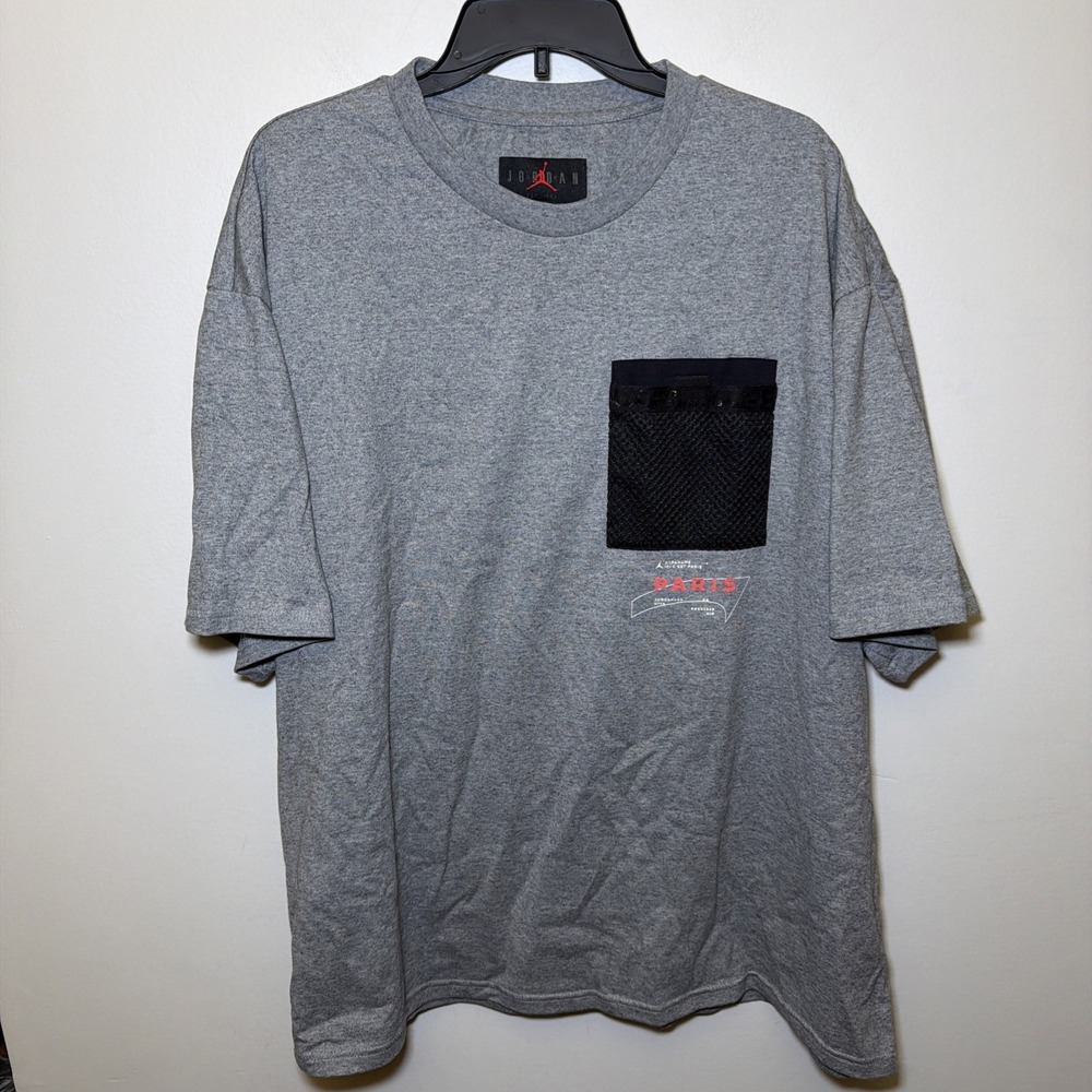 Nike PSG Paris Saint Germain MenPocket T-Shirt Mens 2XL Gray DM3102-010 XXL